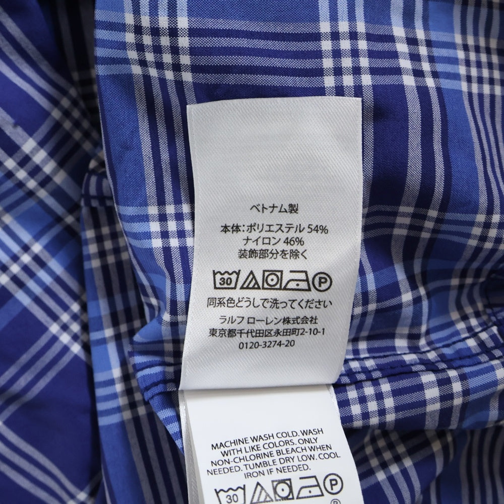 POLO RALPH LAUREN(ポロラルフローレン) PERFORMANCE スモールポニー刺繍 ポリナイロン ボタンダウン 長袖シャツ ブルー