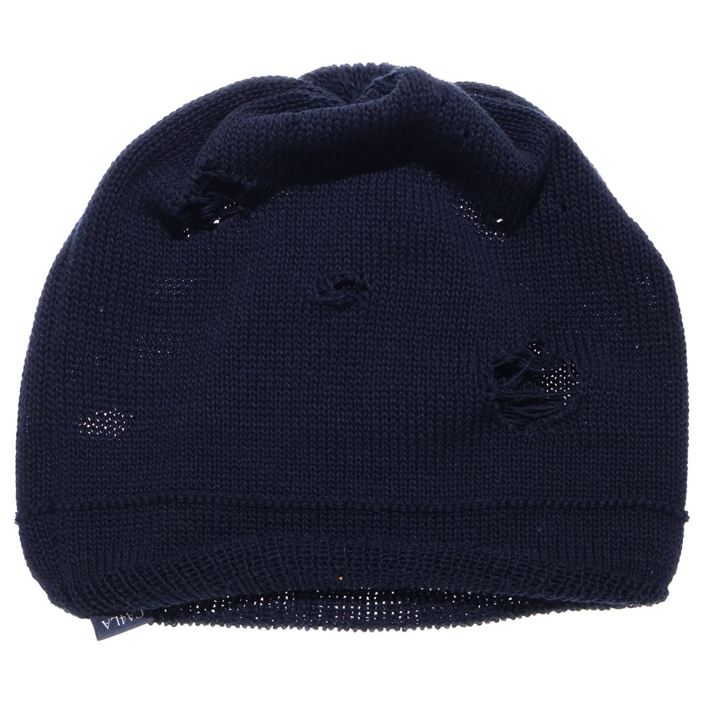 CA4LA(カシラ) RAGGED KNIT WATCH ダメージ加工 ニットビーニー ニット帽 帽子 ブラック