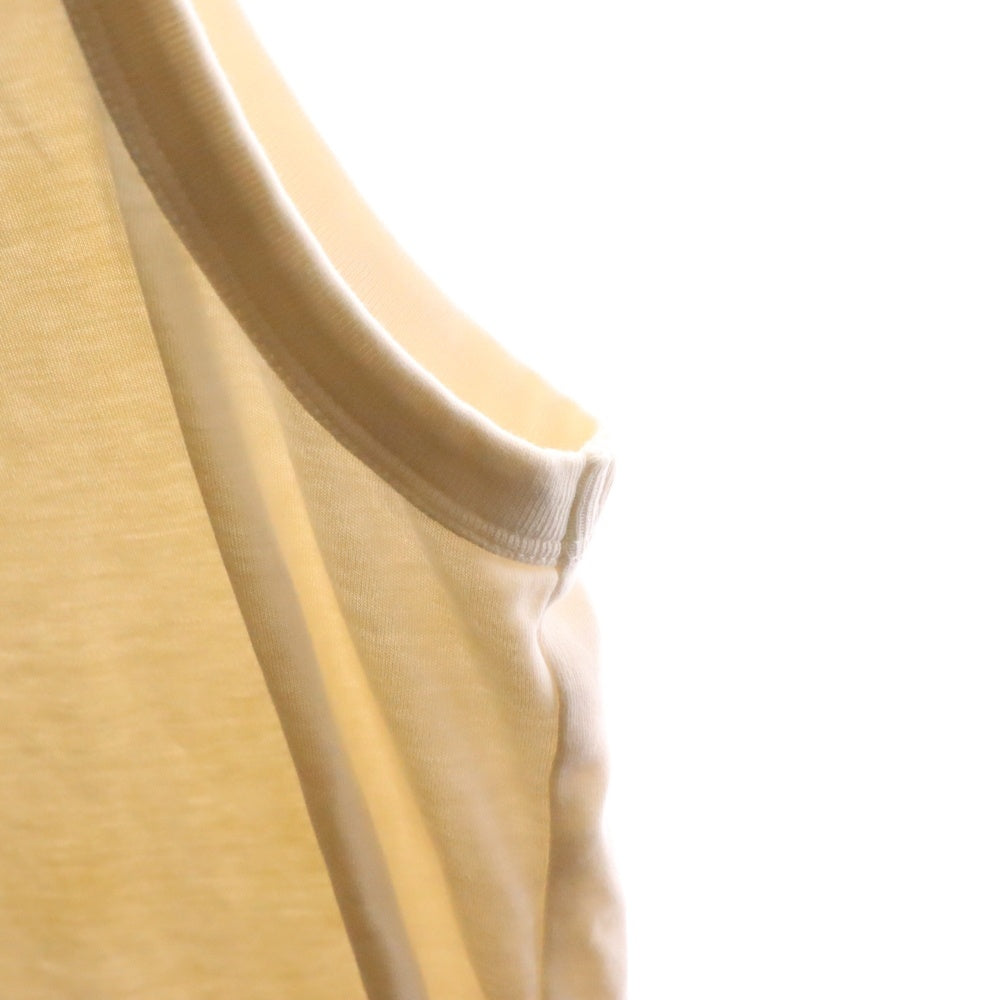 J.W.ANDERSON(ジェー ダブリュー アンダーソン) HENLY WOVEN VEST ロゴプリント ヘンリーネックタンクトップ ノースリーブカットソー アイボリー JO0267PG1810006