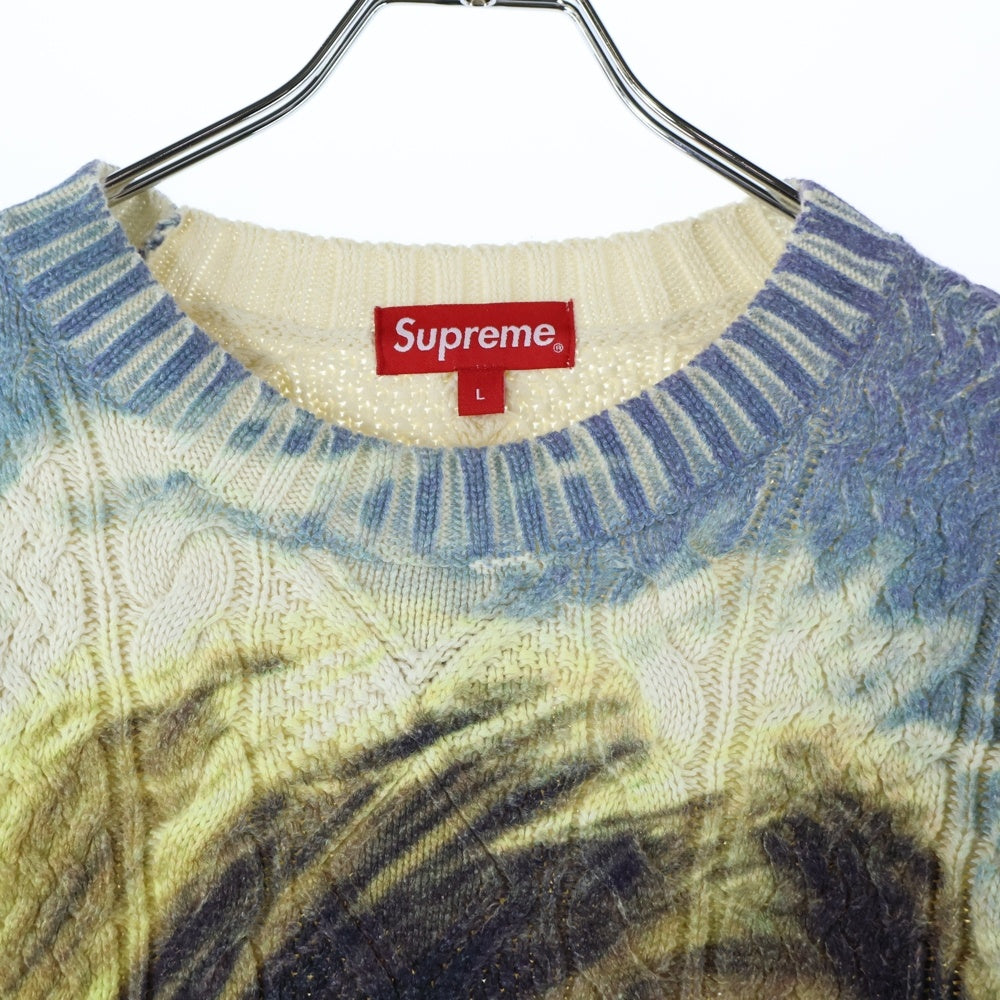 SUPREME(シュプリーム) 23SS Kurt Cobain Sweater カート コバーン クルーネックニットセーター アイボリー/ブルー