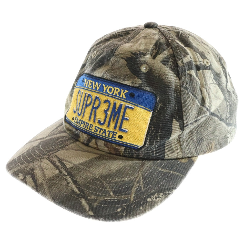SUPREME(シュプリーム) 25SS License Plate 6-Panel Camo cap ライセンス プレート シックスパネル カモ柄 ベースボールキャップ 帽子 マルチ