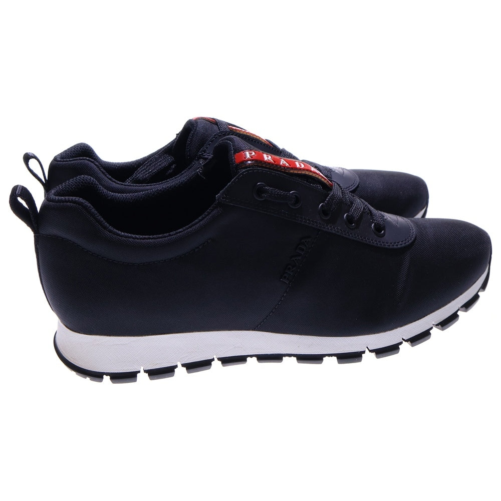 PRADA(プラダ) ロゴデザイン ナイロン ローカットスニーカー ブラック 4E3221