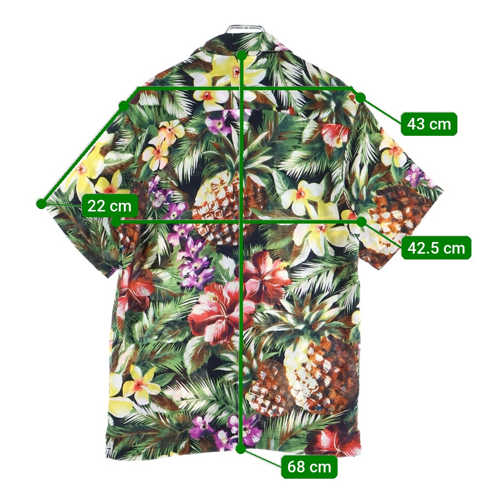 KULA BAY(クラベイ) 総柄 レーヨン ハワイアン オープンカラーシャツ マルチカラー
