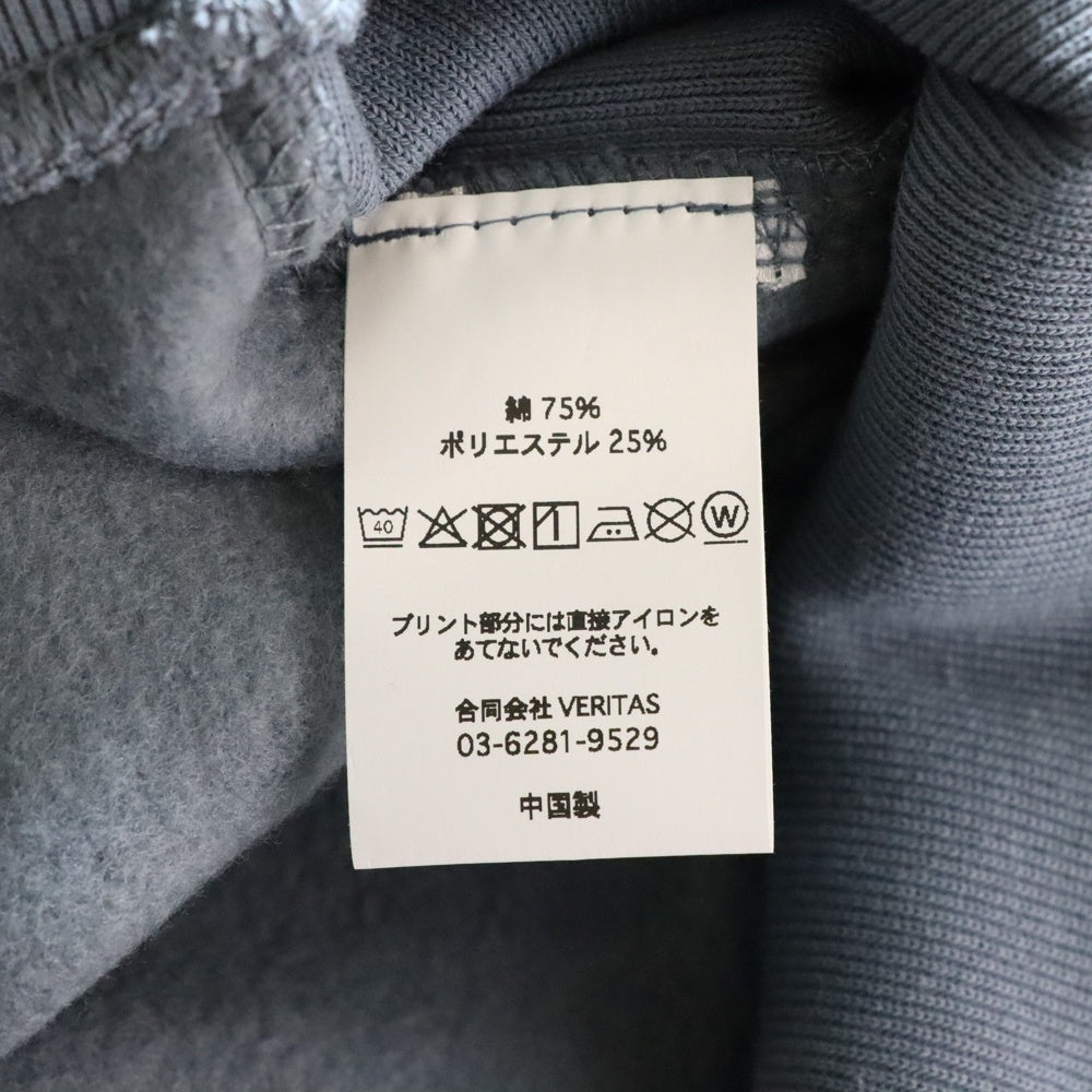 CABARET POVAL(キャバレーポバール) BEAUTY&YOUTH別注 REMAINS プリントスウェットトレーナー コバルト