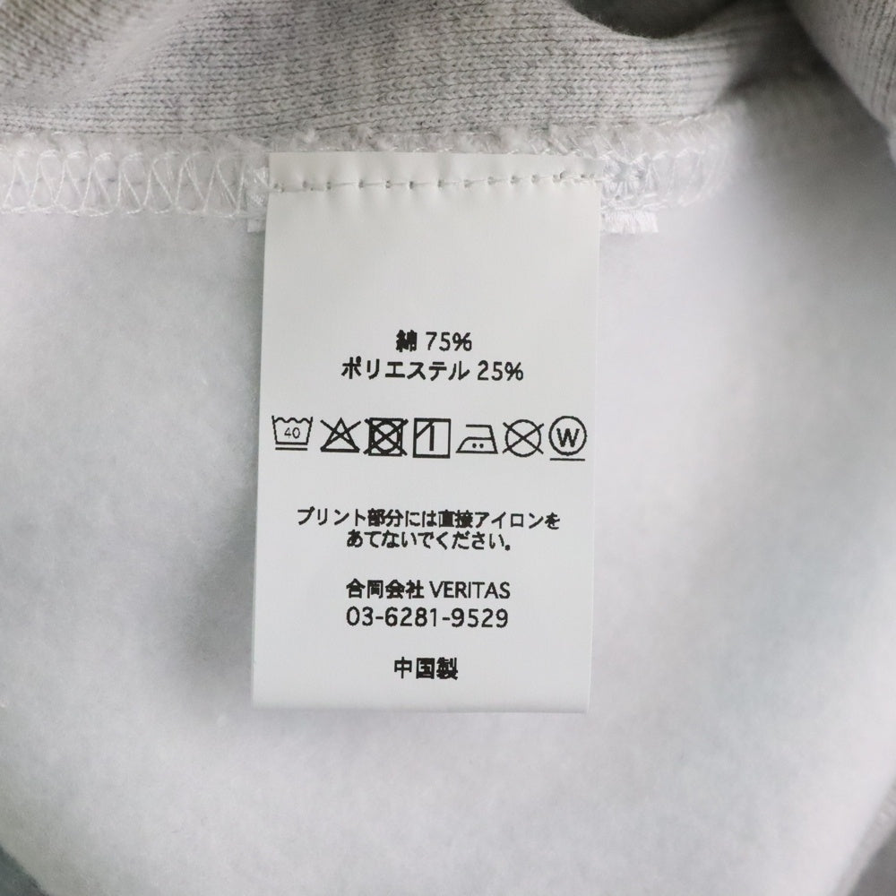 CABARET POVAL(キャバレーポバール) BEAUTY&YOUTH別注 R/L プリントスウェットトレーナー グレー