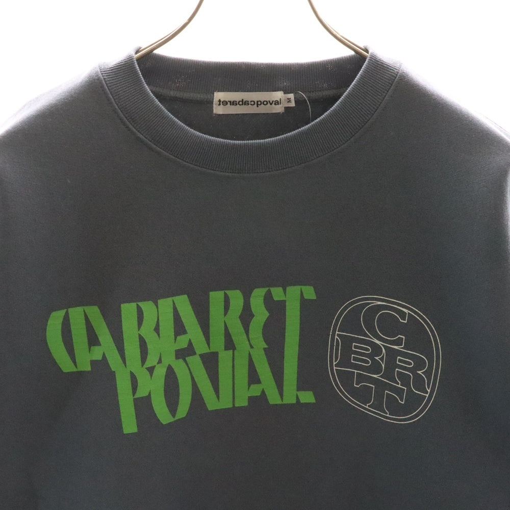 CABARET POVAL(キャバレーポバール) BEAUTY&YOUTH別注 REMAINS プリントスウェットトレーナー コバルト