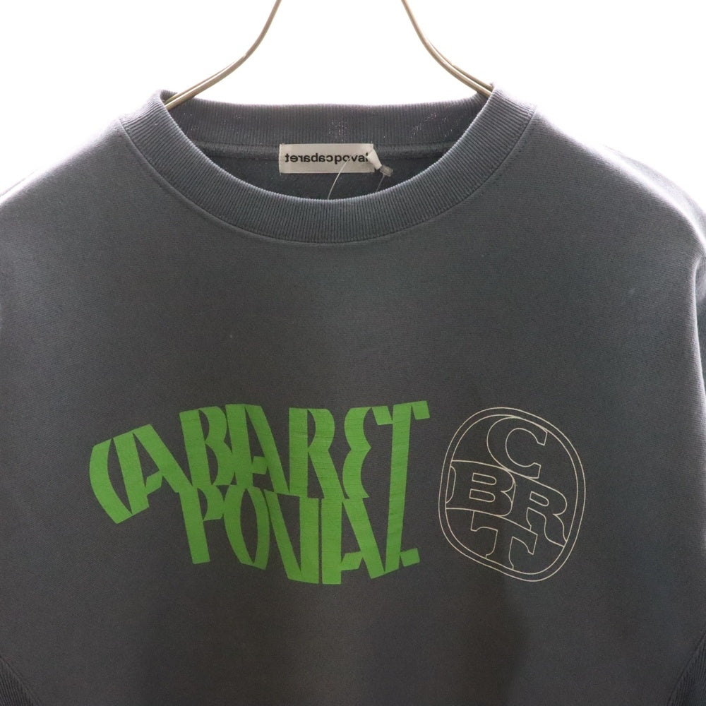 CABARET POVAL(キャバレーポバール) BEAUTY&YOUTH別注 REMAINS プリントスウェットトレーナー コバルト