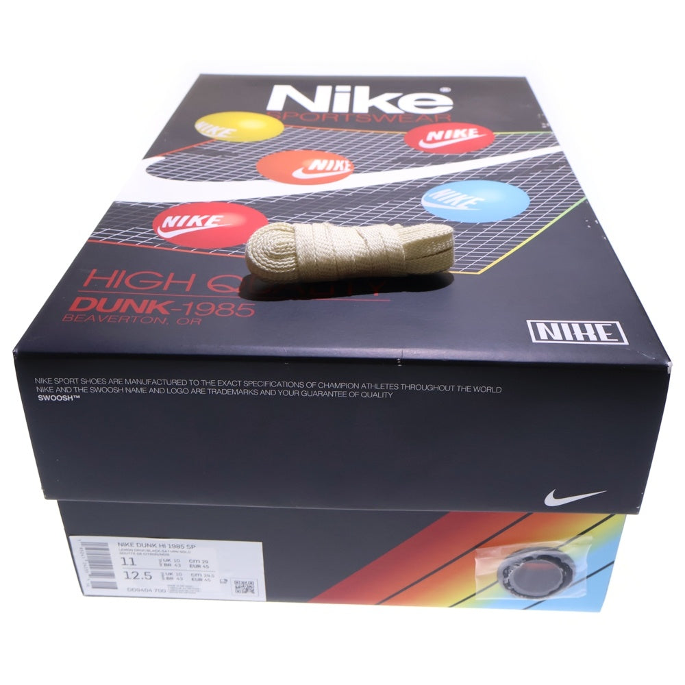 NIKE(ナイキ) DUNK HIGH 1985 SP BLACK ACID WASH ダンクハイ ブラックアシッドウォッシュ ハイカットスニーカー イエロー US11/29cm DD9404-700