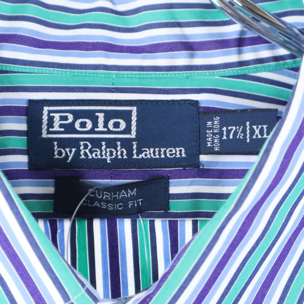 POLO RALPH LAUREN(ポロラルフローレン) 90S L/S REGULAR COLLAR STRIPE SHIRT レギュラーカラー ロングスリーブ ストライプ 長袖シャツ マルチカラー