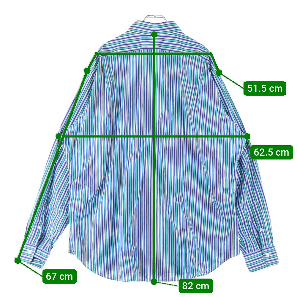POLO RALPH LAUREN(ポロラルフローレン) 90S L/S REGULAR COLLAR STRIPE SHIRT レギュラーカラー ロングスリーブ ストライプ 長袖シャツ マルチカラー