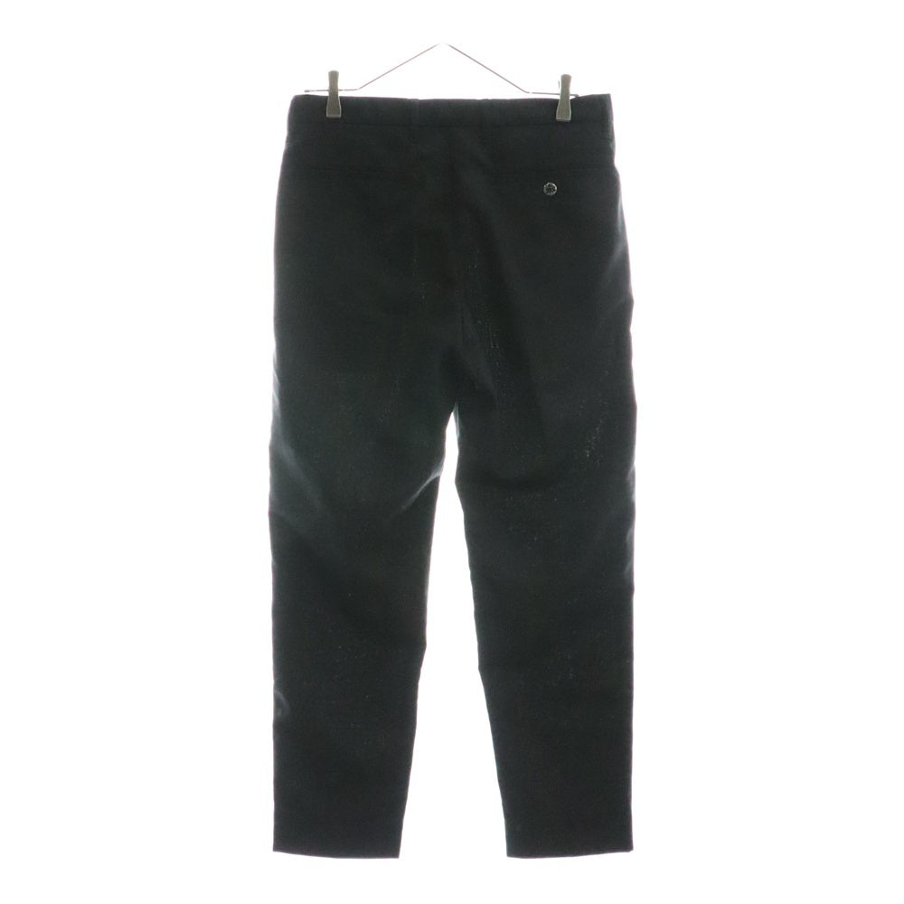 lideal(リデアル) ワンタック ジップフライ クロップド スリム スラックス トラウザー ブラック 95271002