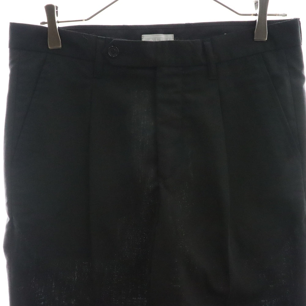 lideal(リデアル) ワンタック ジップフライ クロップド スリム スラックス トラウザー ブラック 95271002