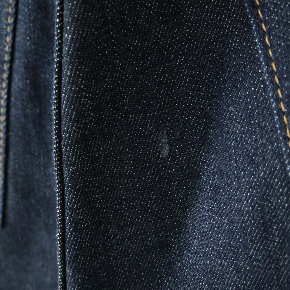 lideal(リデアル) レザーパッチ ジップフライ スキニー デニム パンツ ブラック 95281005