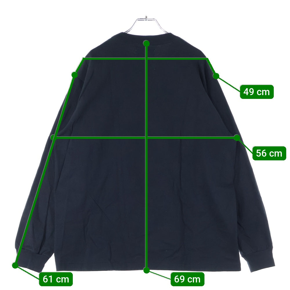 marka(マーカ) ×INSONIA フォトプリントデザイン クルーネック カットソー 長袖Tシャツ ブラック