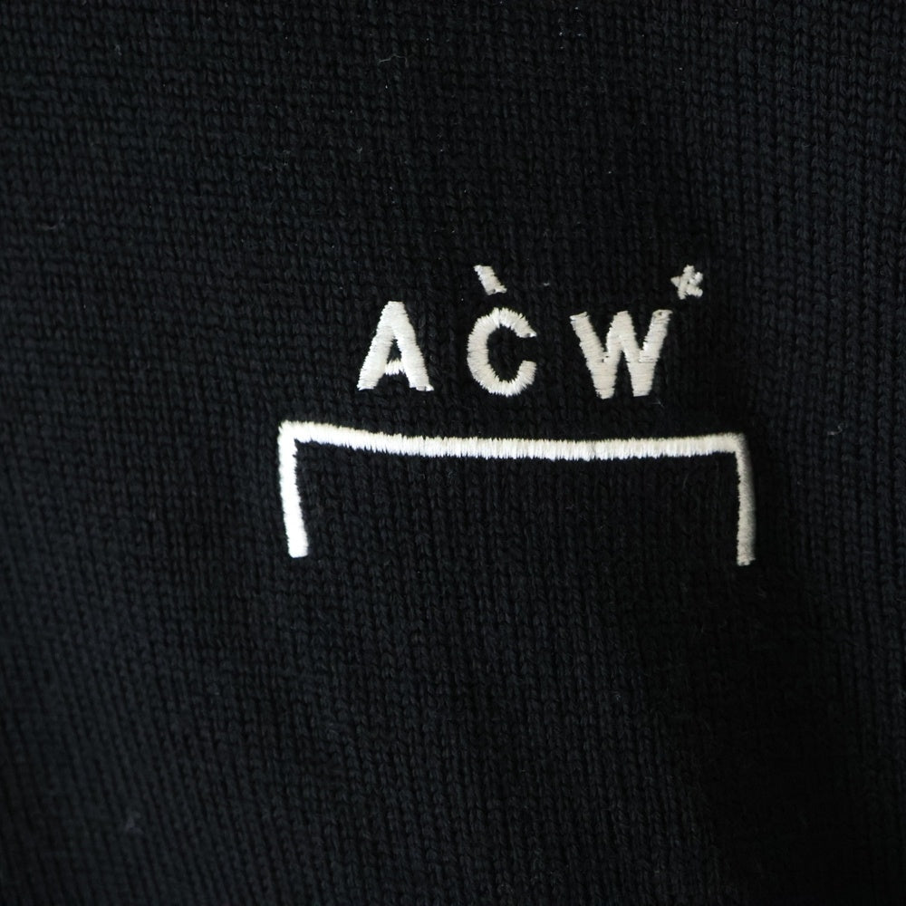 A-COLD-WALL(アコールドウォール) バイアス切り替え ハイゲージ モックネック ニット セーター ブラック