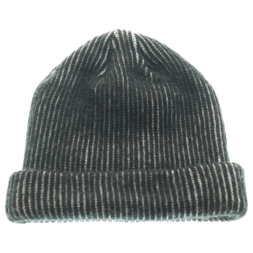 HUF(ハフ) ラバーロゴ ニット帽 ビーニー キャップ ブラック