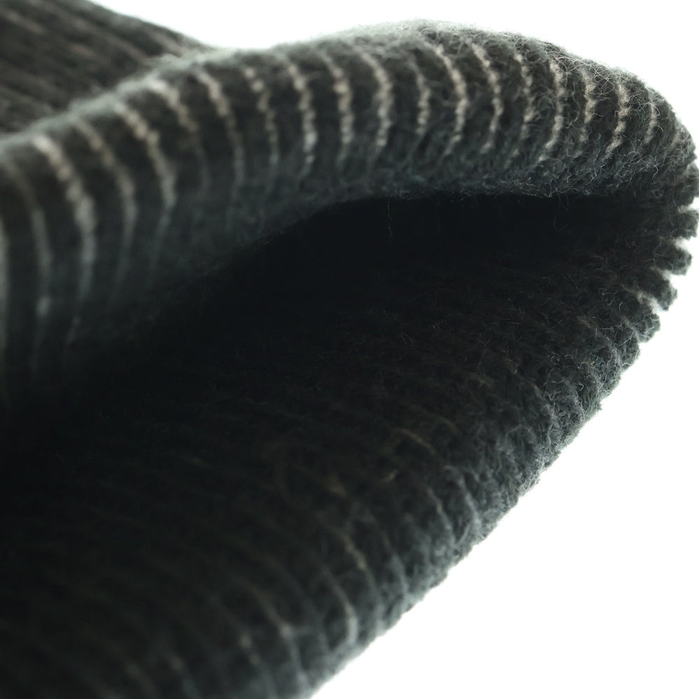 HUF(ハフ) ラバーロゴ ニット帽 ビーニー キャップ ブラック