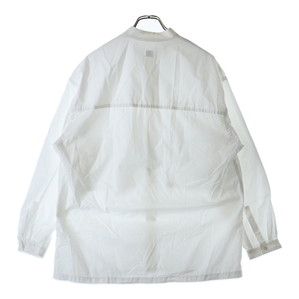 E.TAUTZ(イートウツ) バンドカラー ロングスリーブ 長袖シャツ ホワイト 63-11-811030