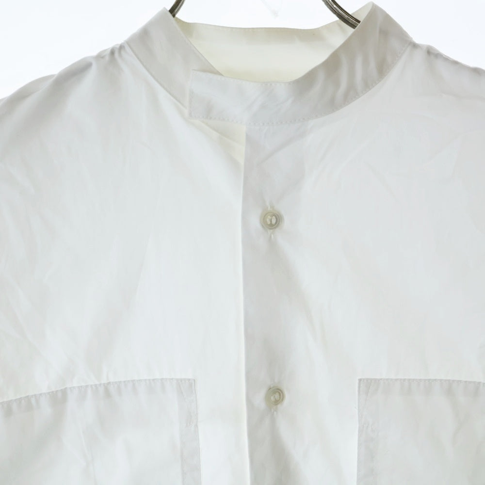 E.TAUTZ(イートウツ) バンドカラー ロングスリーブ 長袖シャツ ホワイト 63-11-811030