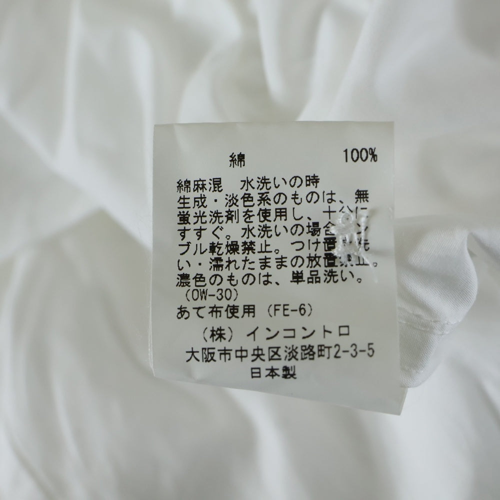 E.TAUTZ(イートウツ) バンドカラー ロングスリーブ 長袖シャツ ホワイト 63-11-811030