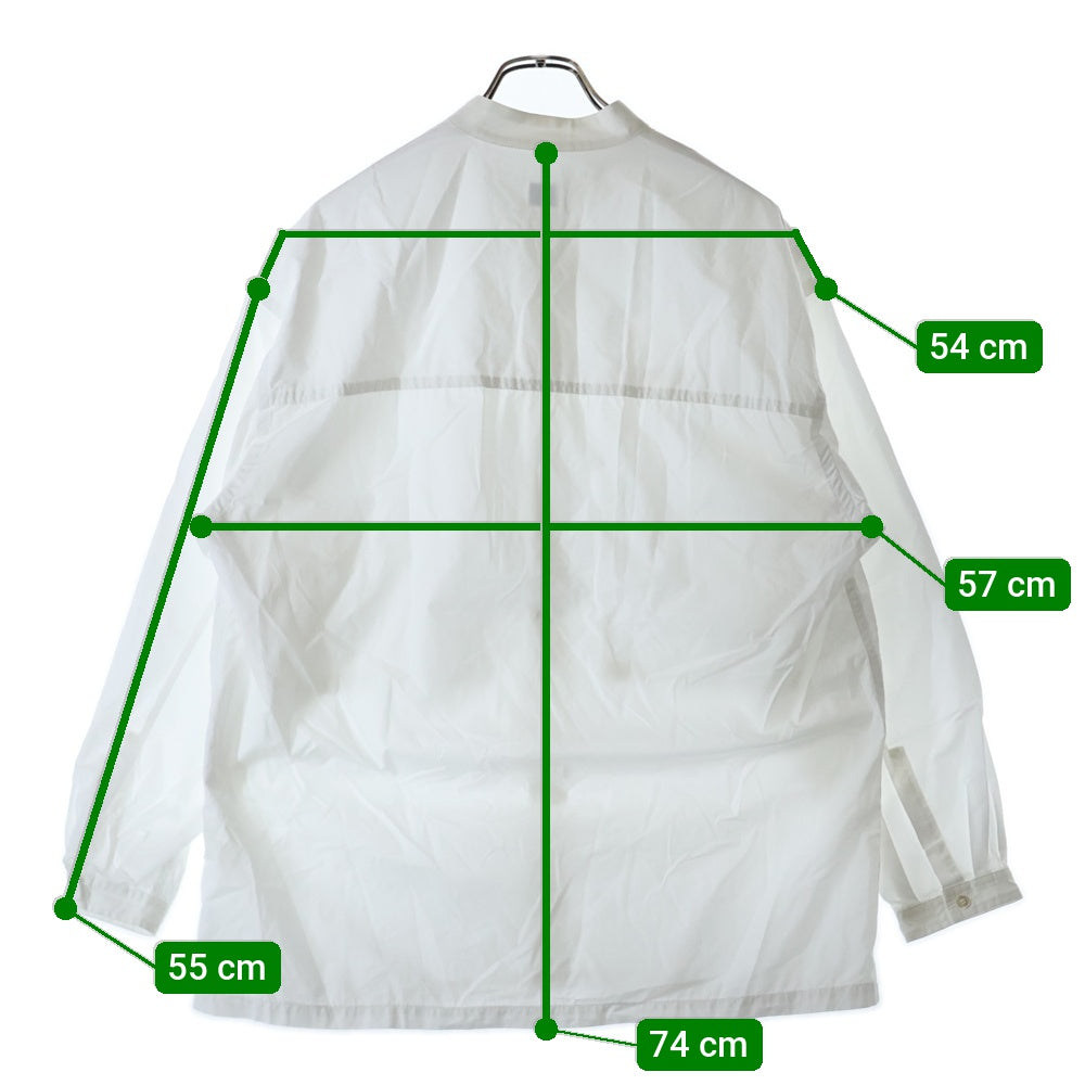 E.TAUTZ(イートウツ) バンドカラー ロングスリーブ 長袖シャツ ホワイト 63-11-811030