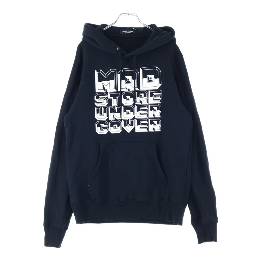 UNDERCOVER(アンダーカバー) ロゴプリント スウェット プルオーバーパーカー ブラック MUX9801