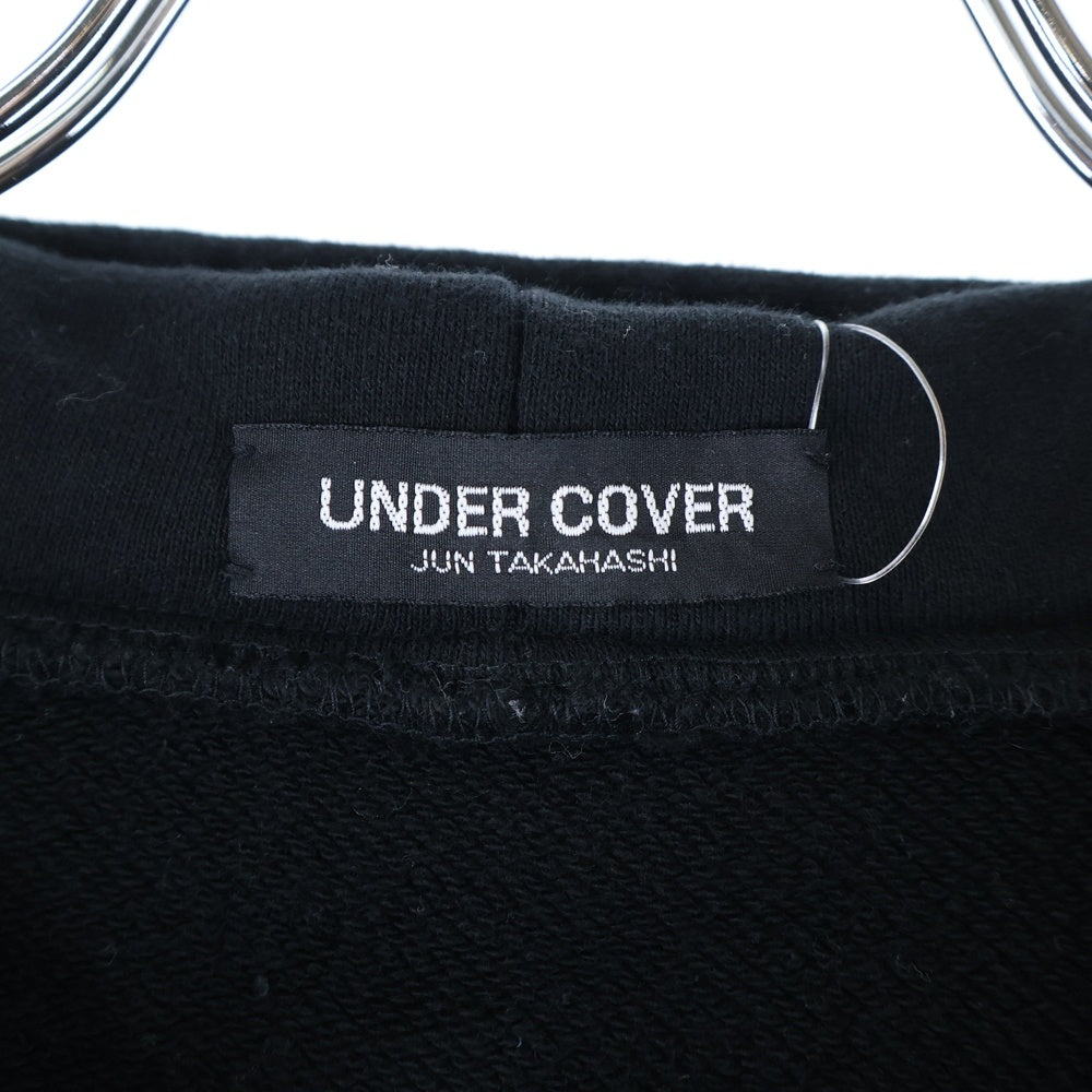 UNDERCOVER(アンダーカバー) ロゴプリント スウェット プルオーバーパーカー ブラック MUX9801