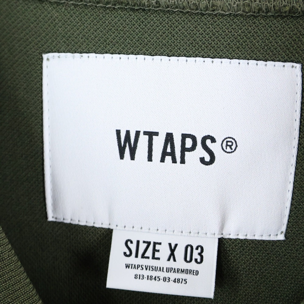 WTAPS(ダブルタップス) 18SS SHELL SWEATSHIRT ロゴ刺繍 シェル スウェット プルオーバーパーカー カーキ 181ATDT-CSM21