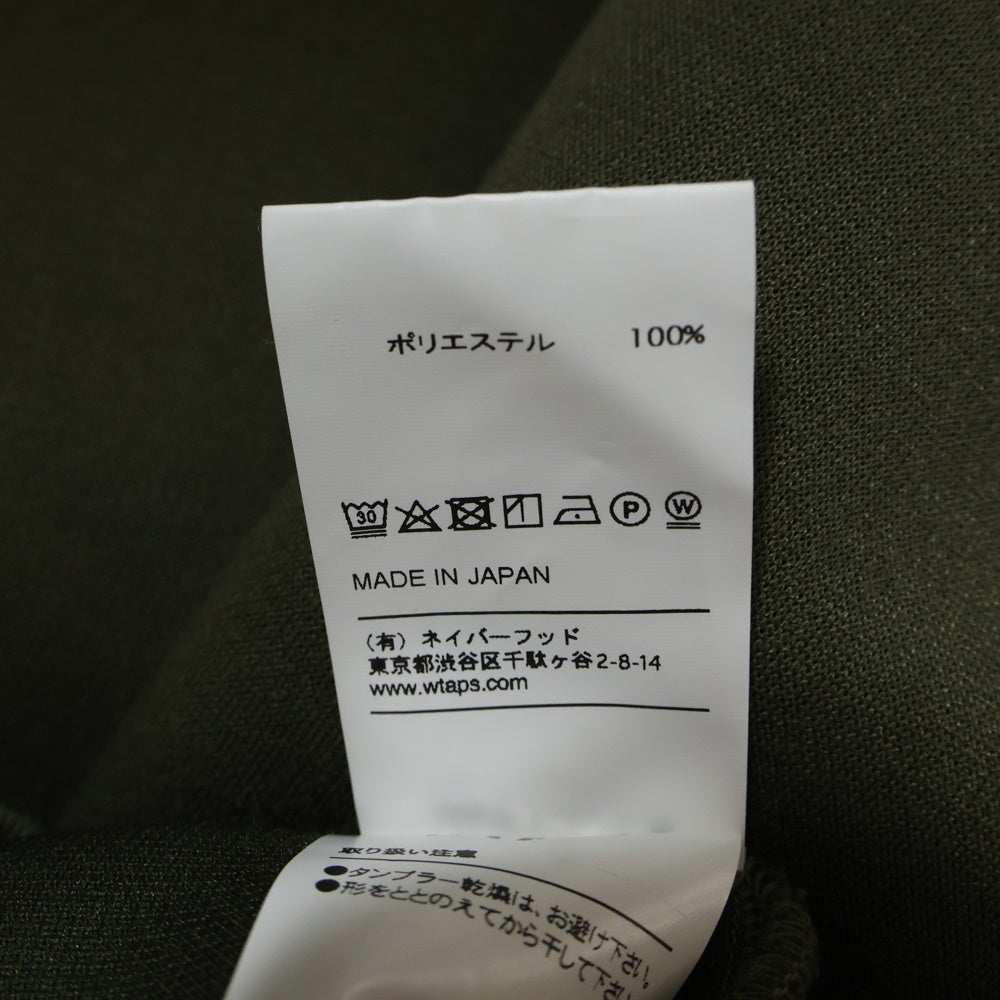 WTAPS(ダブルタップス) 18SS SHELL SWEATSHIRT ロゴ刺繍 シェル スウェット プルオーバーパーカー カーキ 181ATDT-CSM21
