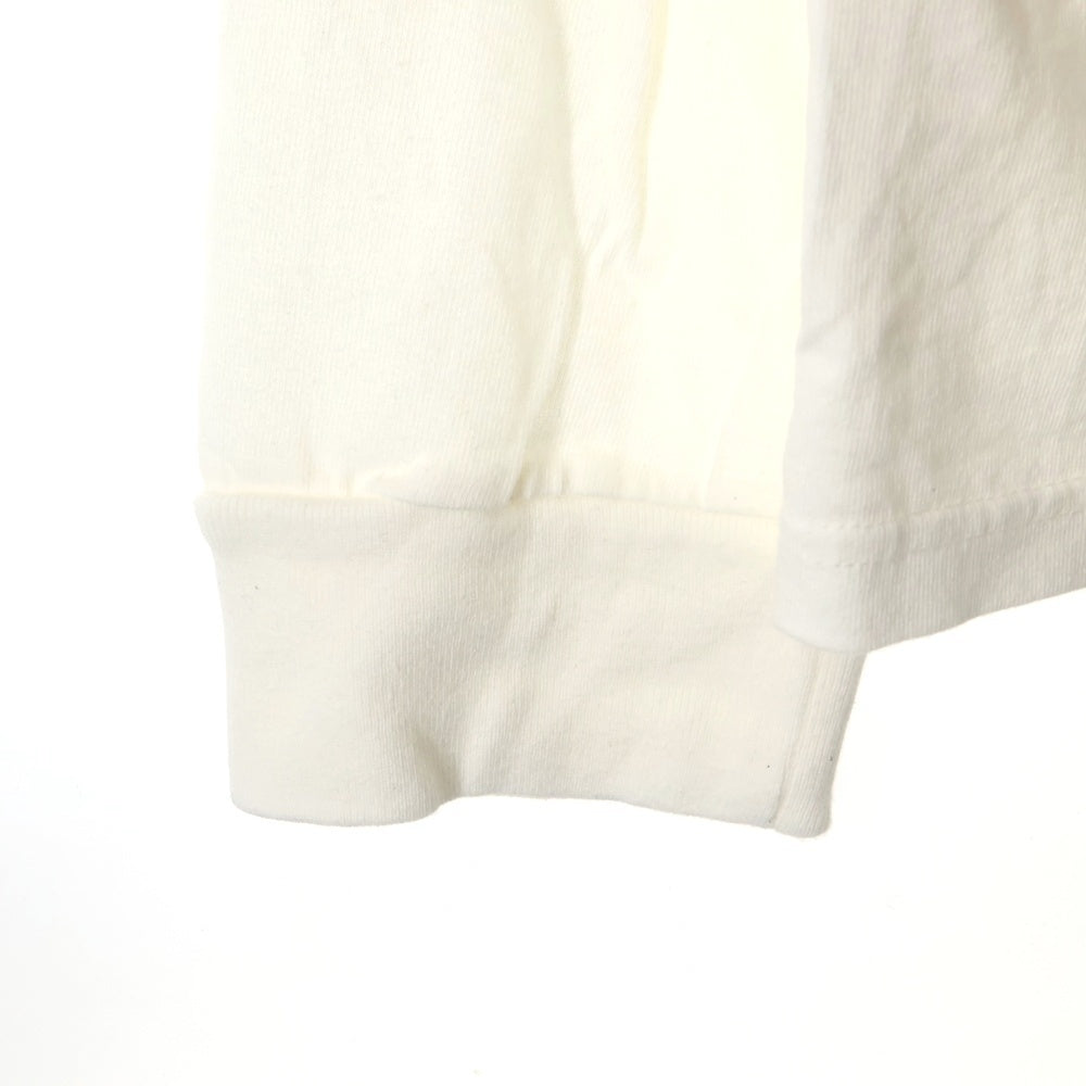 TACOMA FUJI RECORDS(タコマフジレコード) PANCAKE KILLA フロント プリント クルーネック 長袖Tシャツ カットソー ホワイト