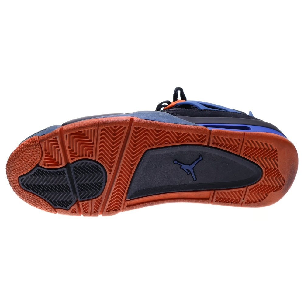 NIKE(ナイキ) 【観賞用 2012年製】 AIR JORDAN 4 RETRO CAVS エア ジョーダン 4 レトロ キャブズ ミッドカットスニーカー ブラック/ブルー US10.5/28.5cm 308497-027