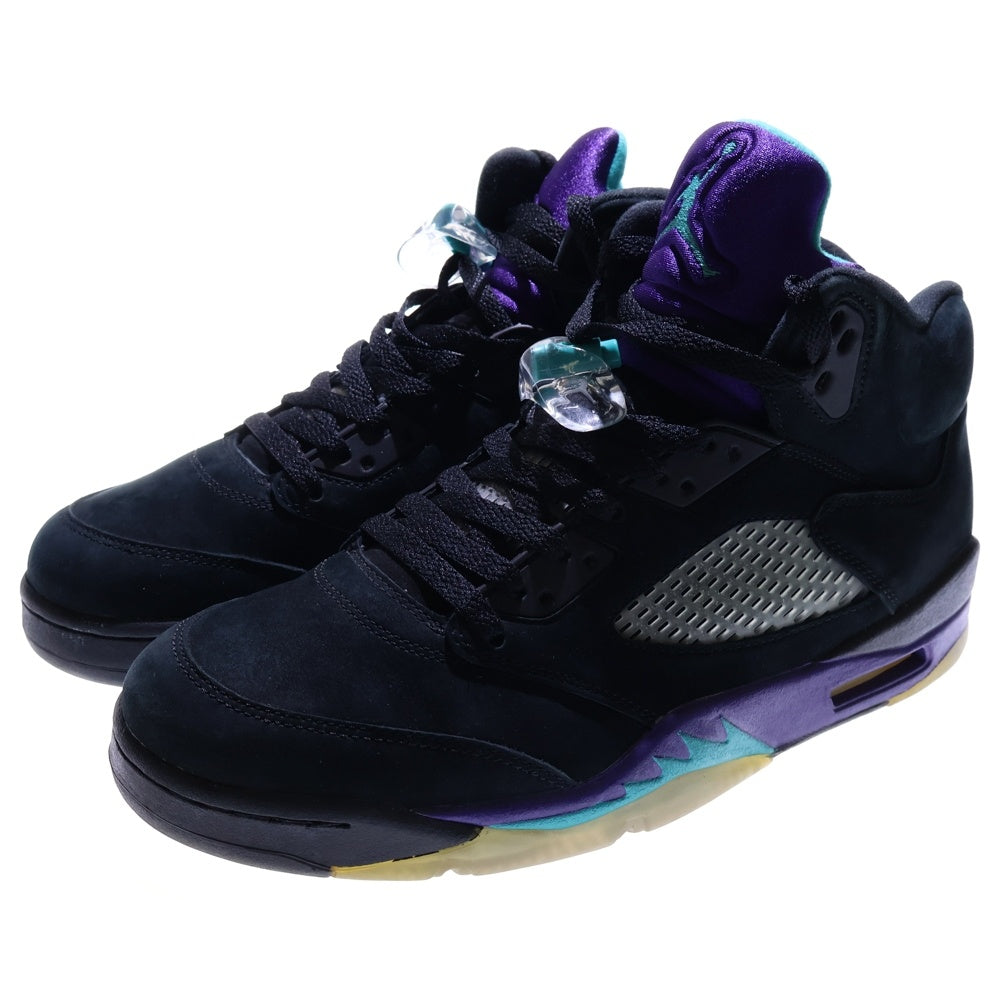 NIKE(ナイキ) 【観賞用 2013年製】 AIR JORDAN 5 RETRO BLACK GRAPE エア ジョーダン 5 レトロ ブラック グレープ ミッドカットスニーカー ブラック US10.5/28.5cm 136027-007