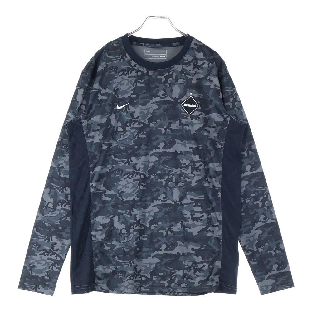 F.C.R.B./F.C.Real Bristol/FCRB(エフシーアールビー/エフシーレアルブリストル) ×NIKE GAME SHIRT ナイキ カモフラ柄 フロントロゴワッペン 長袖ゲームTシャツ 534625-011
