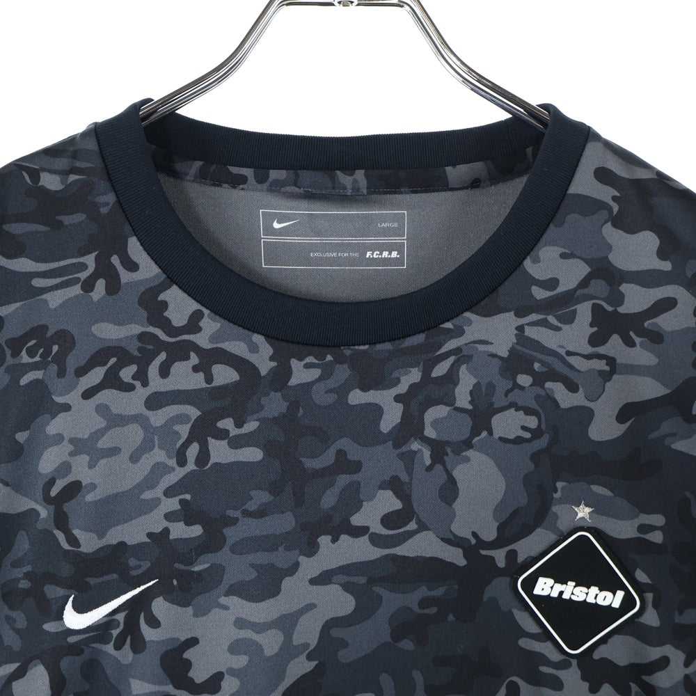 F.C.R.B./F.C.Real Bristol/FCRB(エフシーアールビー/エフシーレアルブリストル) ×NIKE GAME SHIRT ナイキ カモフラ柄 フロントロゴワッペン 長袖ゲームTシャツ 534625-011