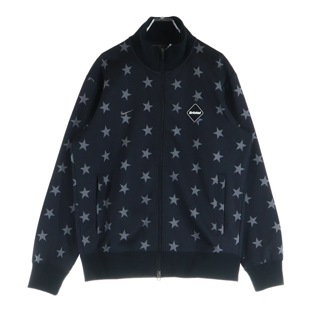 F.C.R.B./F.C.Real Bristol/FCRB(エフシーアールビー/エフシーレアルブリストル) 13AW ×NIKE STAR TRACK JACKET ナイキ スター総柄プリント トラックジャケット ブラック 615021-017