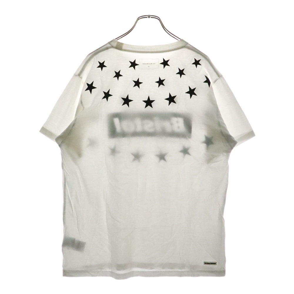 F.C.R.B./F.C.Real Bristol/FCRB(エフシーアールビー/エフシーレアルブリストル) 17SS STAR BOX LOGO CREW NECK TEE スター総柄プリントTシャツ 半袖クルーネックカットソー ホワイト FCRB-170058