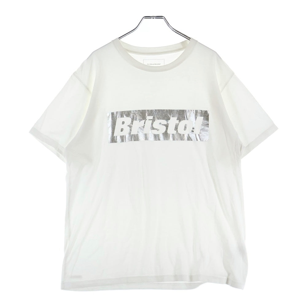 F.C.R.B.(エフシーアールビー) BOX LOGO TEE ボックスロゴプリントTシャツ 半袖クルーネックカットソー ホワイト FCRB-160031