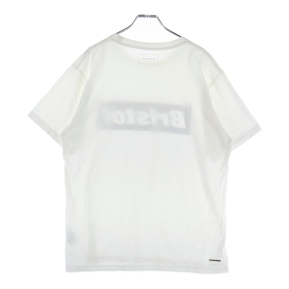 F.C.R.B.(エフシーアールビー) BOX LOGO TEE ボックスロゴプリントTシャツ 半袖クルーネックカットソー ホワイト FCRB-160031