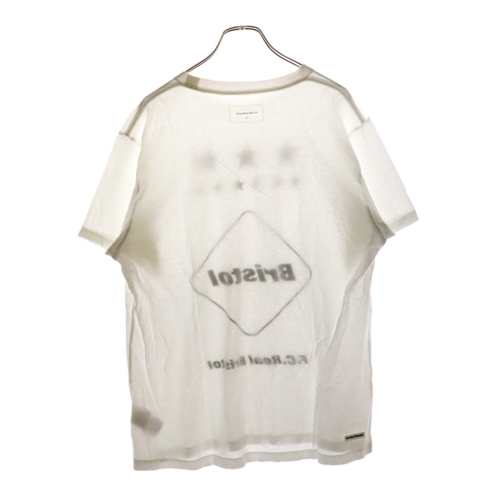 F.C.R.B./F.C.Real Bristol/FCRB(エフシーアールビー/エフシーレアルブリストル) 16AW EMBLEM TEE フロントスター エンブレムロゴプリントTシャツ 半袖クルーネックカットソー ホワイト FCRB-167048