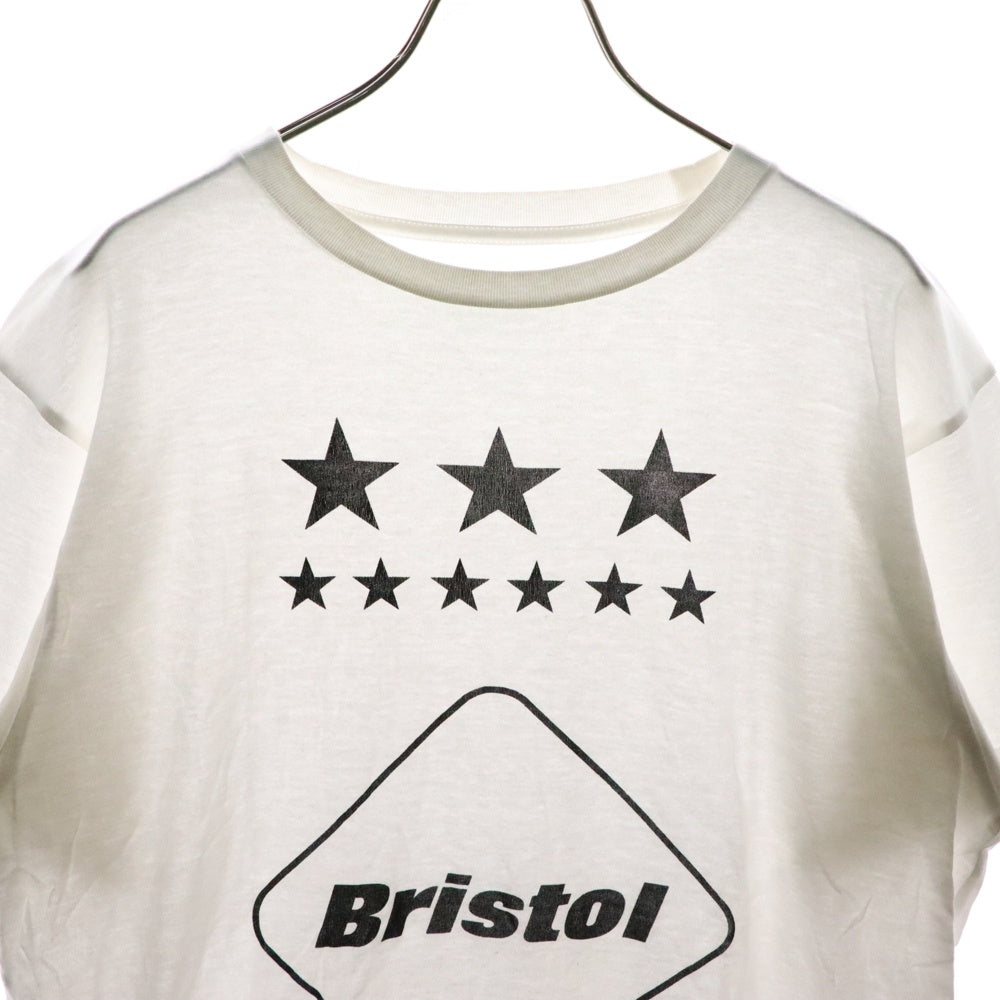 F.C.R.B./F.C.Real Bristol/FCRB(エフシーアールビー/エフシーレアルブリストル) 16AW EMBLEM TEE フロントスター エンブレムロゴプリントTシャツ 半袖クルーネックカットソー ホワイト FCRB-167048