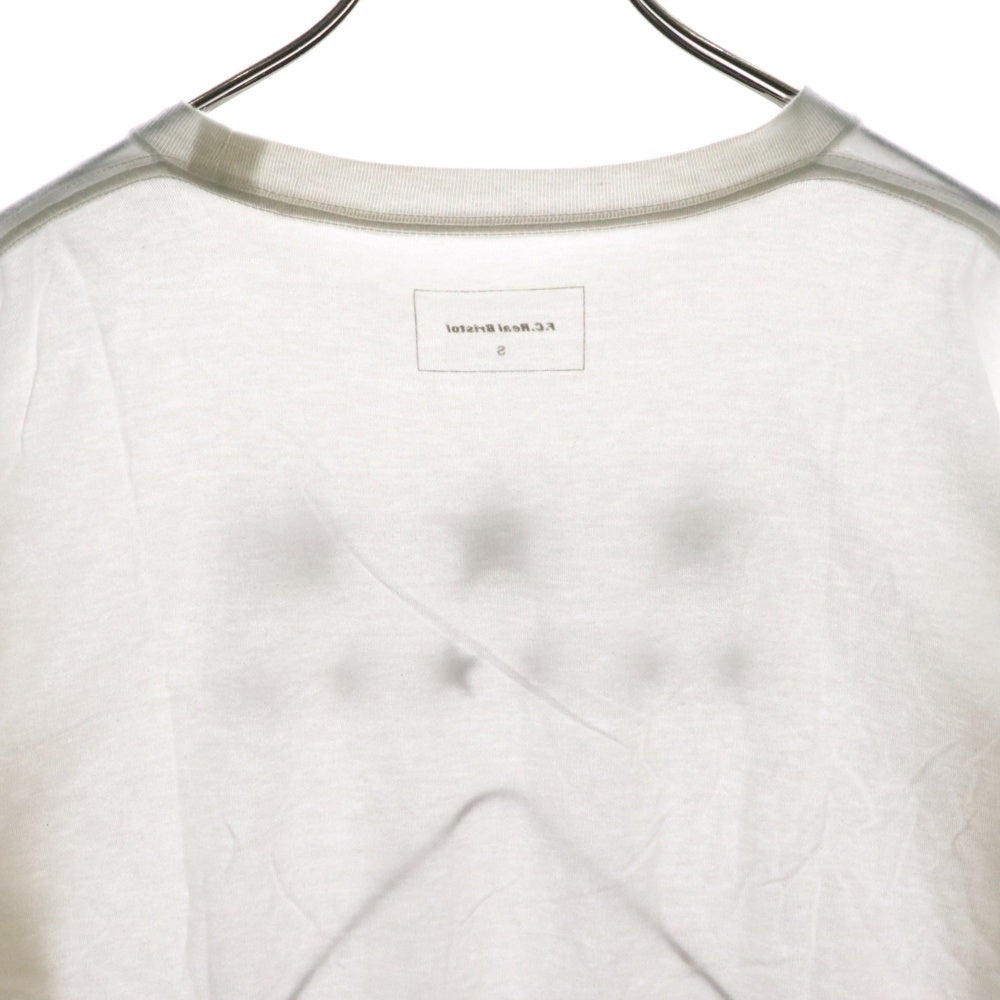 F.C.R.B./F.C.Real Bristol/FCRB(エフシーアールビー/エフシーレアルブリストル) 16AW EMBLEM TEE フロントスター エンブレムロゴプリントTシャツ 半袖クルーネックカットソー ホワイト FCRB-167048