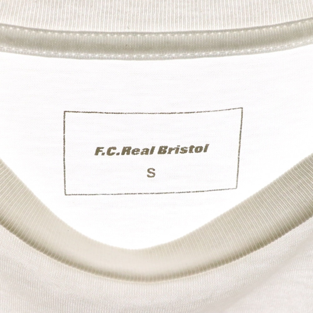 F.C.R.B./F.C.Real Bristol/FCRB(エフシーアールビー/エフシーレアルブリストル) 16AW EMBLEM TEE フロントスター エンブレムロゴプリントTシャツ 半袖クルーネックカットソー ホワイト FCRB-167048
