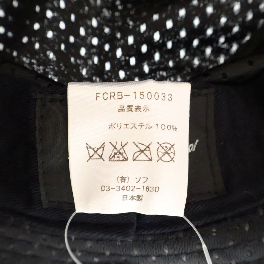 F.C.R.B./F.C.Real Bristol/FCRB(エフシーアールビー/エフシーレアルブリストル) 15SS MESH HAT ロゴ刺繍 メッシュバケットハット 帽子 ブラック FCRB-150033
