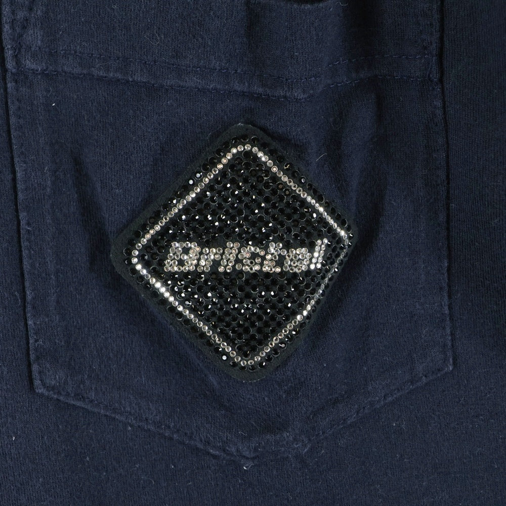 F.C.R.B./F.C.Real Bristol/FCRB(エフシーアールビー/エフシーレアルブリストル) 13AW EMBLEM POCKET TEE ラメエンブレム付胸ポケットTシャツ 半袖クルーネックカットソー ブラック FCRB-134005