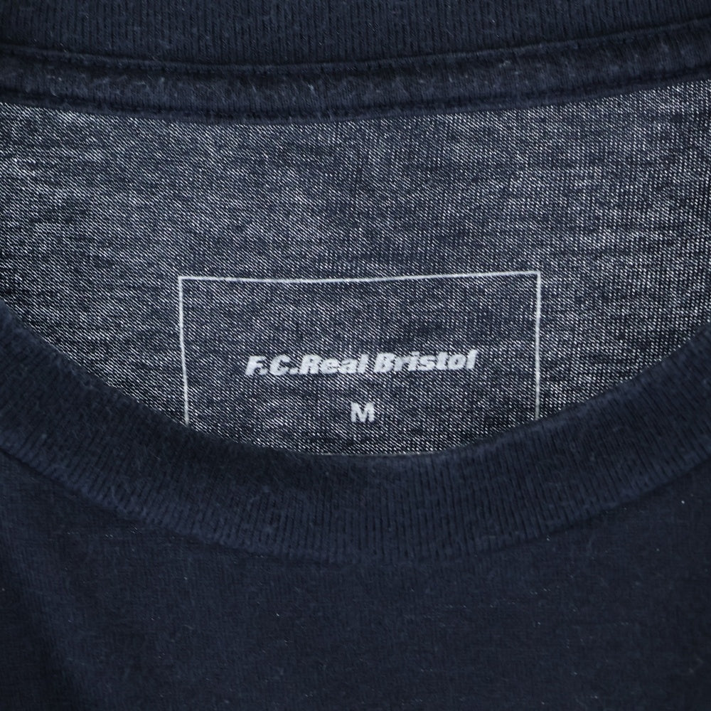 F.C.R.B./F.C.Real Bristol/FCRB(エフシーアールビー/エフシーレアルブリストル) 13AW EMBLEM POCKET TEE ラメエンブレム付胸ポケットTシャツ 半袖クルーネックカットソー ブラック FCRB-134005