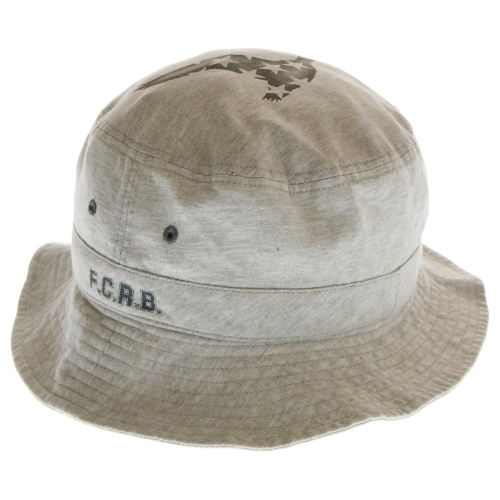 F.C.R.B./F.C.Real Bristol/FCRB(エフシーアールビー/エフシーレアルブリストル) ×NIKE ナイキ ロゴプリント コットンバケットハット 帽子 グレー 596109
