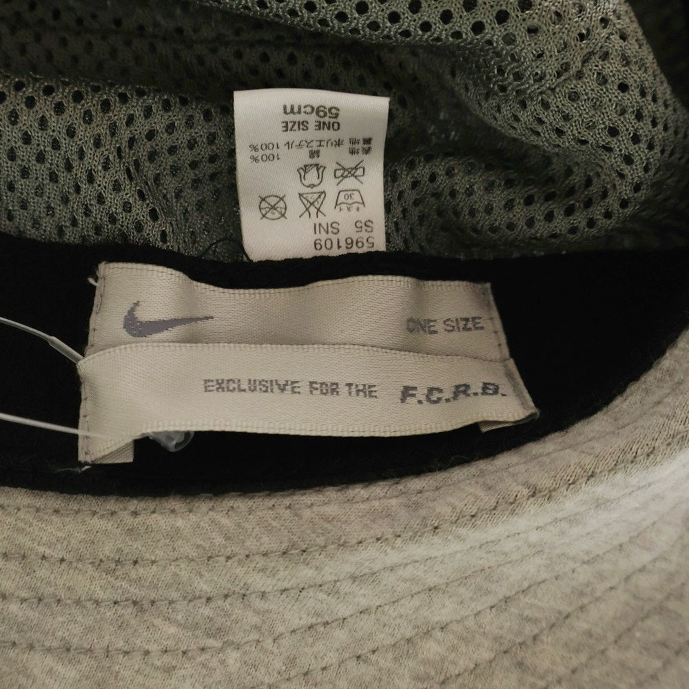 F.C.R.B./F.C.Real Bristol/FCRB(エフシーアールビー/エフシーレアルブリストル) ×NIKE ナイキ ロゴプリント コットンバケットハット 帽子 グレー 596109