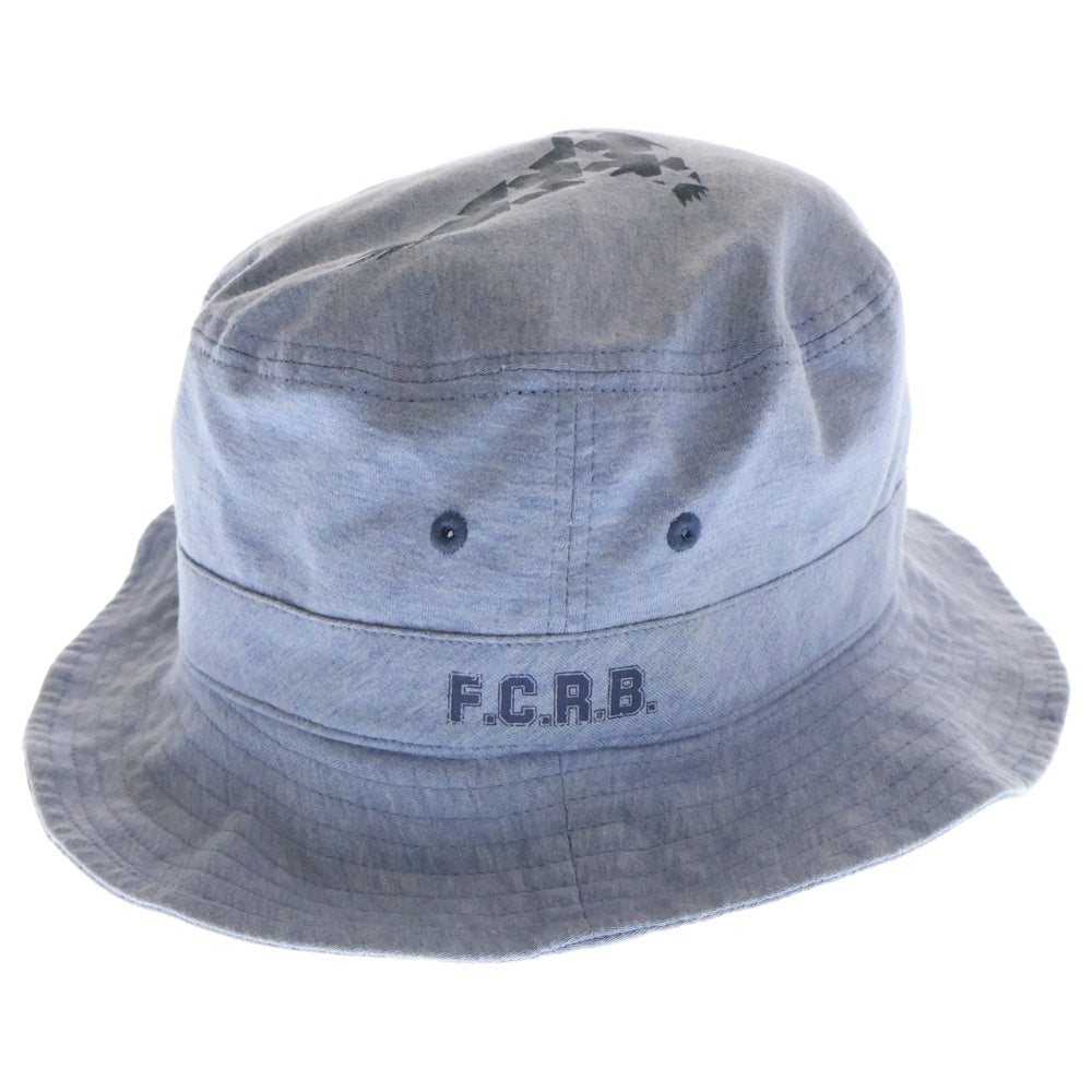 F.C.R.B./F.C.Real Bristol/FCRB(エフシーアールビー/エフシーレアルブリストル) ×NIKE ナイキ ロゴプリント コットンバケットハット 帽子 ブルー 596109