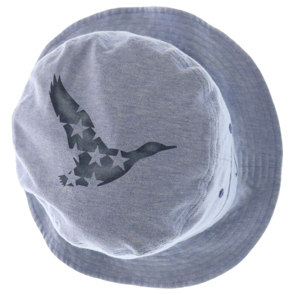 F.C.R.B./F.C.Real Bristol/FCRB(エフシーアールビー/エフシーレアルブリストル) ×NIKE ナイキ ロゴプリント コットンバケットハット 帽子 ブルー 596109