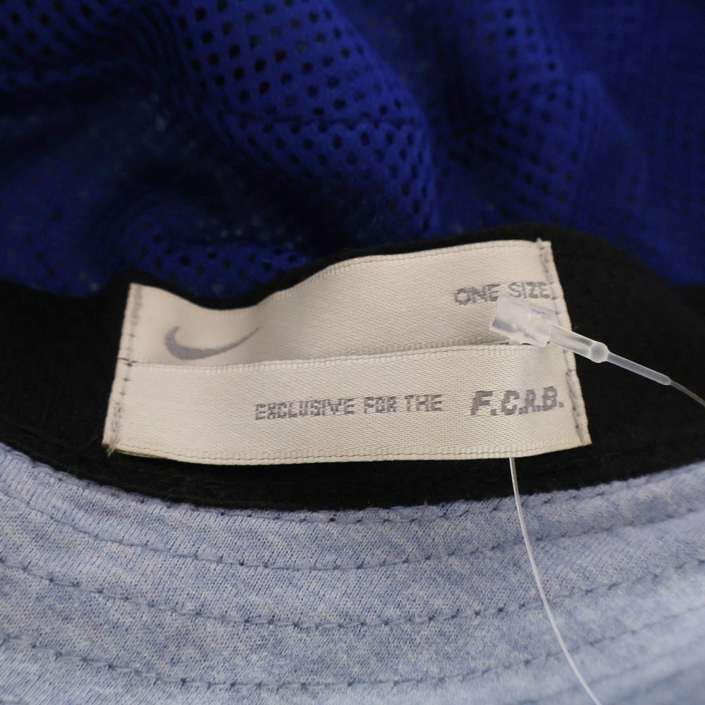 F.C.R.B./F.C.Real Bristol/FCRB(エフシーアールビー/エフシーレアルブリストル) ×NIKE ナイキ ロゴプリント コットンバケットハット 帽子 ブルー 596109